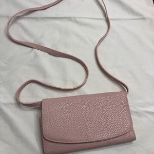 Brand new small pink wallet/crossbody bag